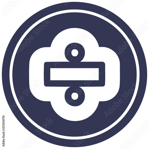 division sign circular icon