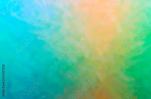Abstract illustration of blue and green Dry Brush Oil Paint background