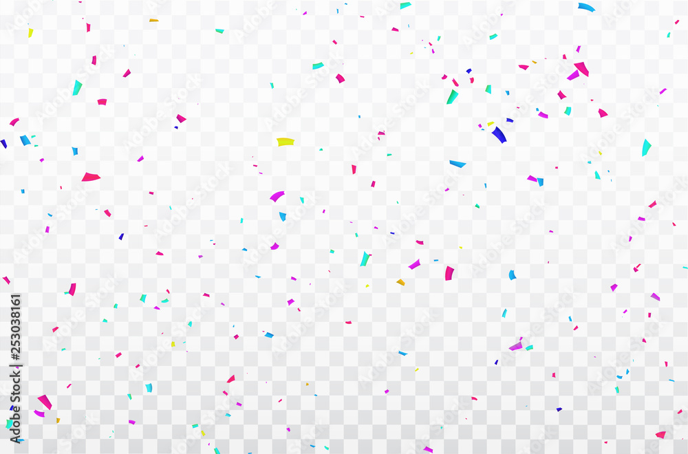 Celebration background template with confetti Colorful ribbons frame. luxury greeting rich card.