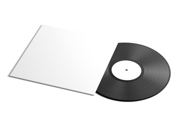Vinyl Record Mockup - 3d rendering