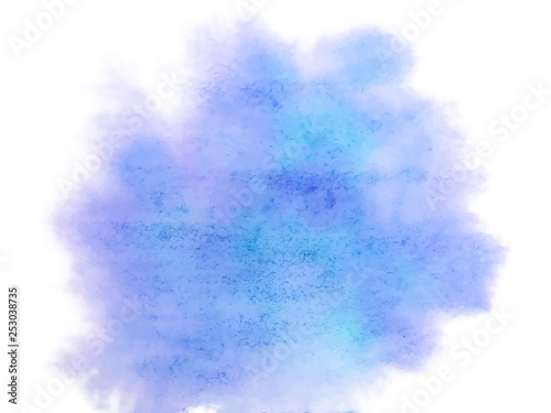 Colorful abstract vector background. Soft blue and purple watercolor stain. Watercolor painting. vector