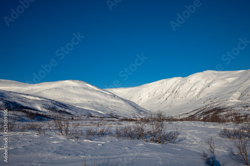 Winter in mountain Tosfjellet Norway