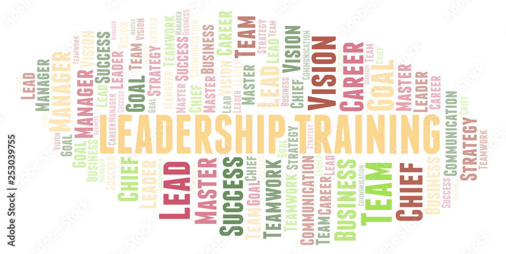 Fototapeta premium Leadership Training word cloud.