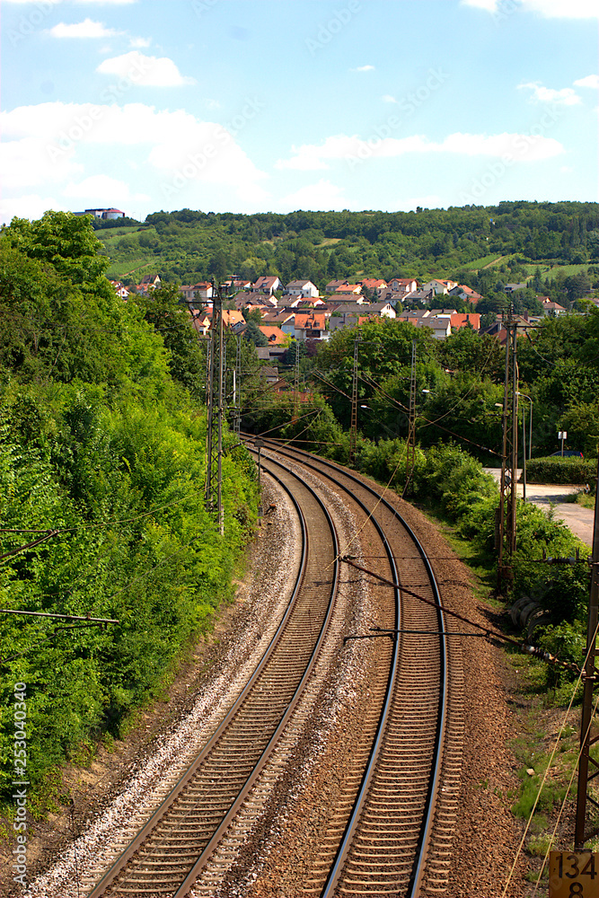 Fototapeta premium Geleise und Schienen