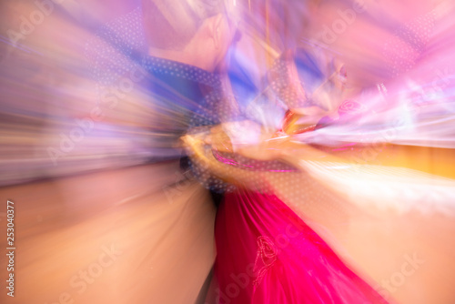 Canvas Print The slow motion image of the dance