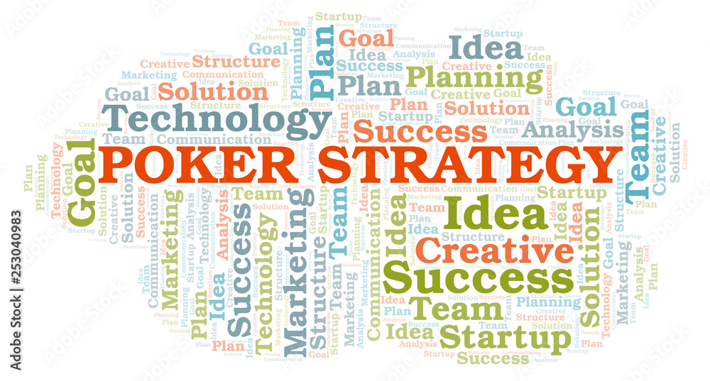 Poker Strategy word cloud.