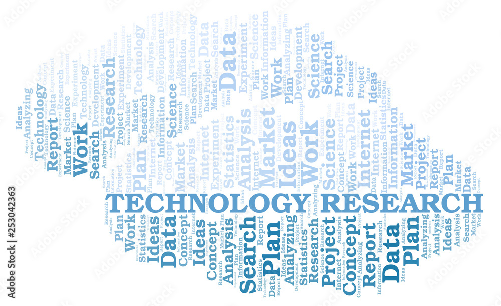 Obraz premium Technology Research word cloud.