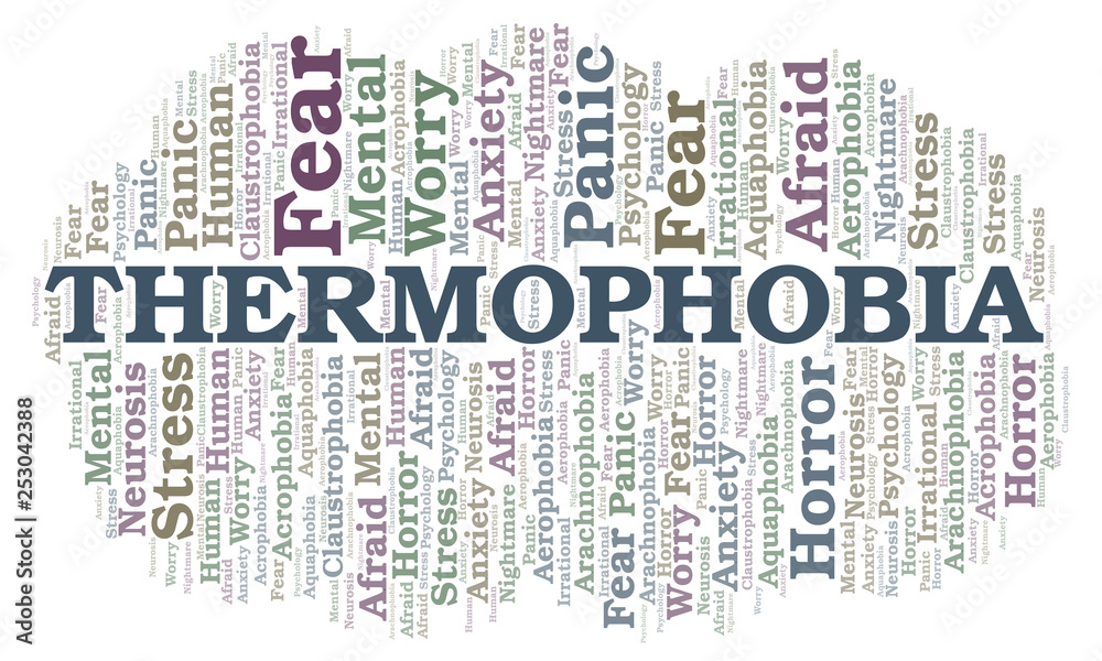 Fototapeta premium Thermophobia word cloud.