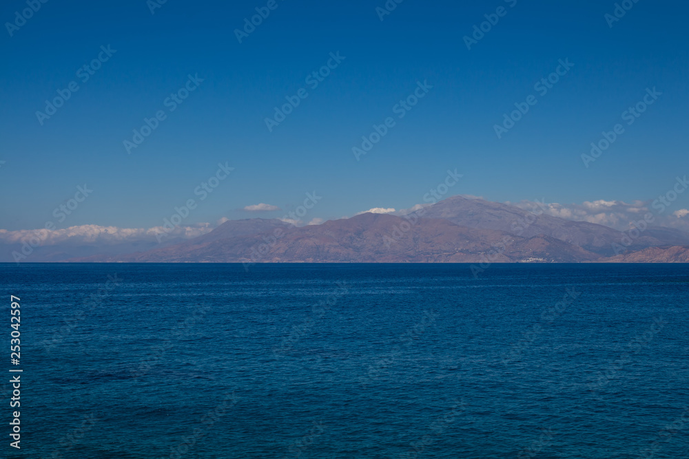 Sea and mountains, Crete, Greece