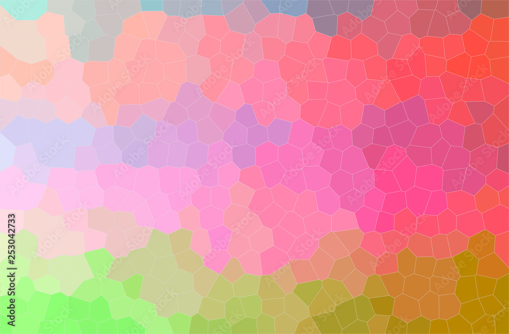 Abstract illustration of green, red Little Hexagon background Abstract illustration of green, red Little Hexagon background