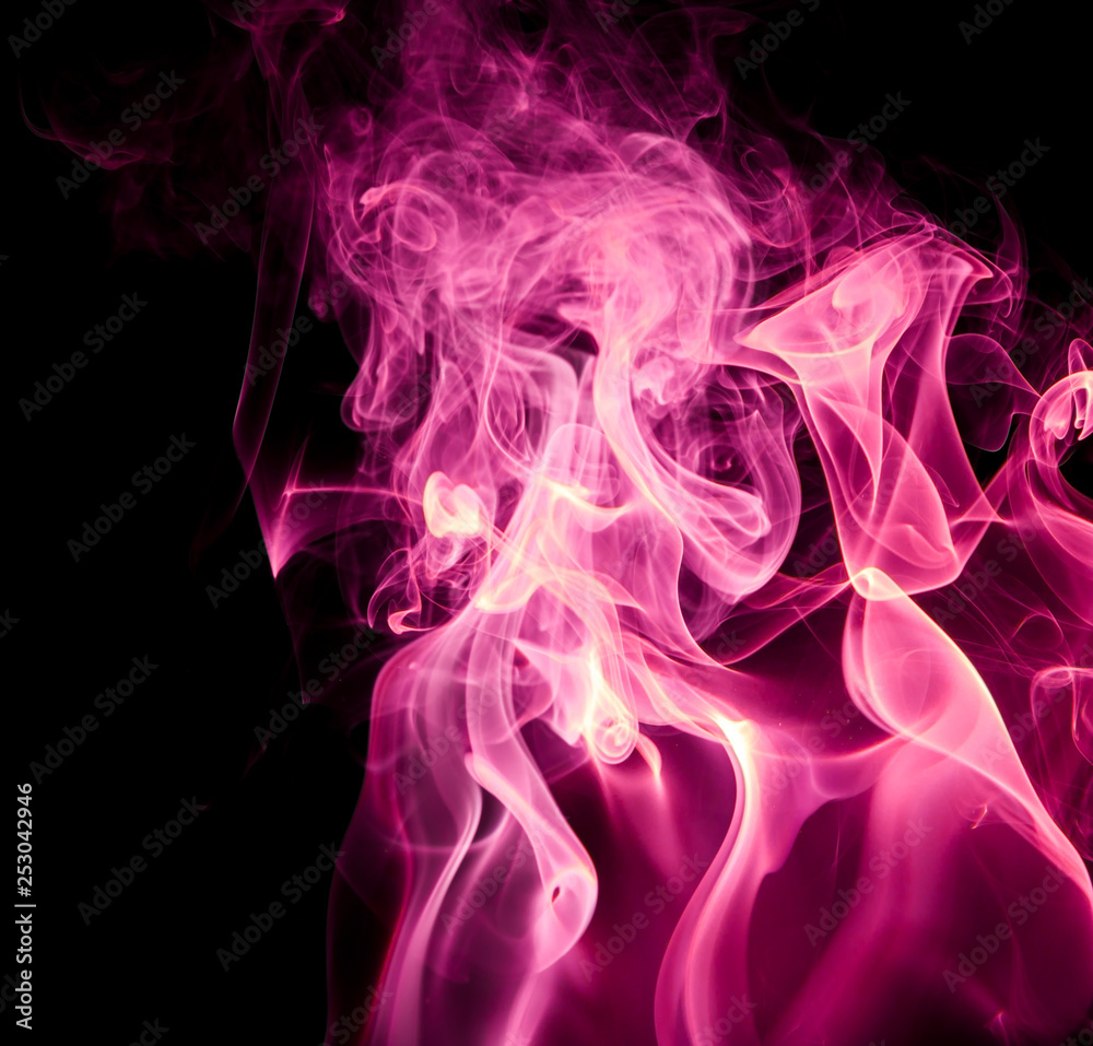 Purple smoke on black background Purple smoke on black background