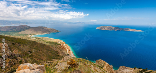 View of Mirabello Bay and Pseira Island, Sitia, Crete, Greece © photoff