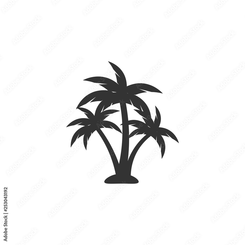 Palm tree icon design template vector isolated Palm tree icon design template vector isolated