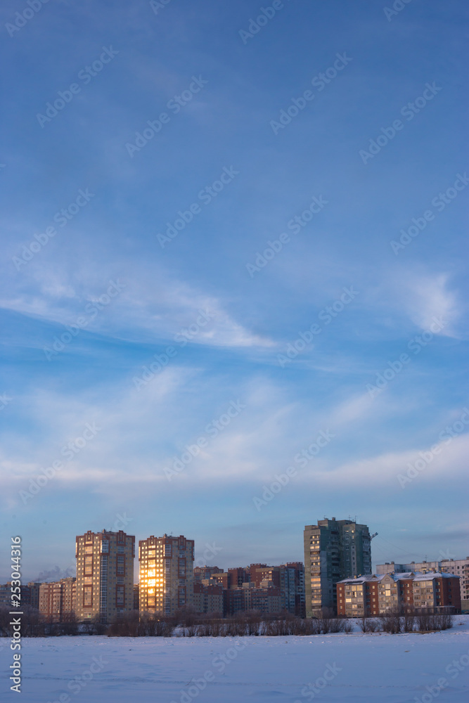 clouds over city