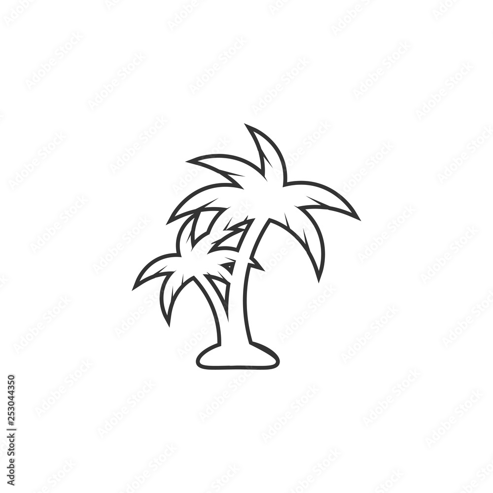Palm tree icon design template vector isolated Palm tree icon design template vector isolated