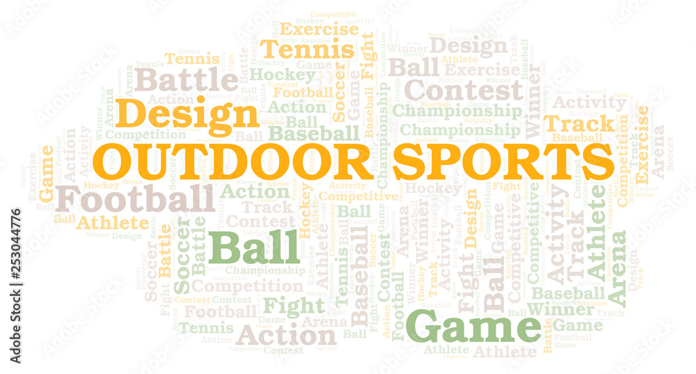 Fototapeta premium Outdoor Sports word cloud.