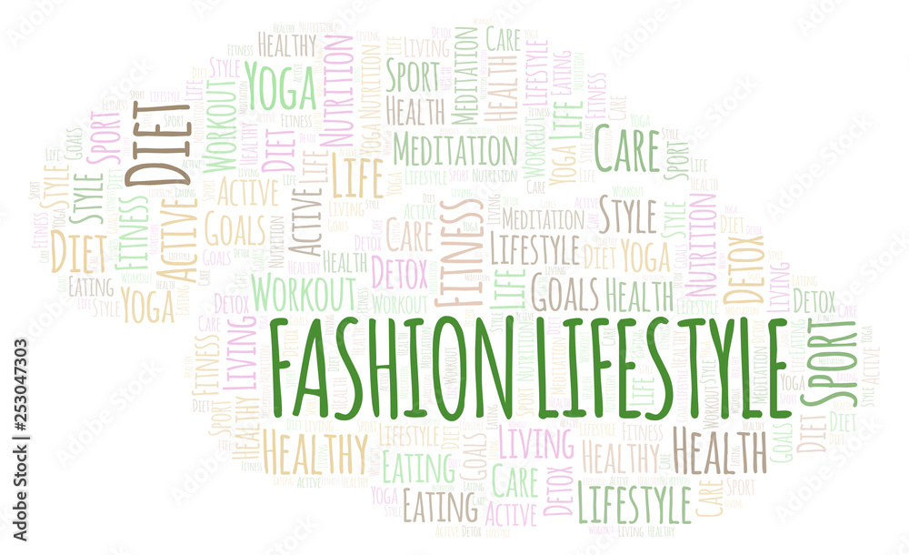 Fototapeta premium Fashion Lifestyle word cloud.
