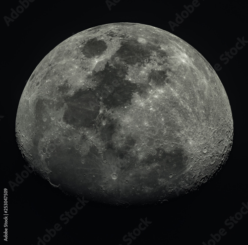 Earth's Moon at Waxing gibbous phase