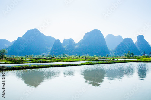 Countryside and mountain scenery 