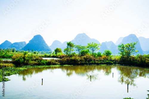 Countryside and mountain scenery