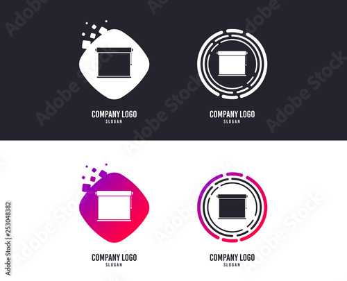 Logotype concept. Louvers rolls sign icon. Window blinds or jalousie symbol. Logo design. Colorful buttons with icons. Vector