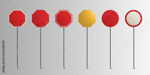 Traffic signs. Blank warning, danger