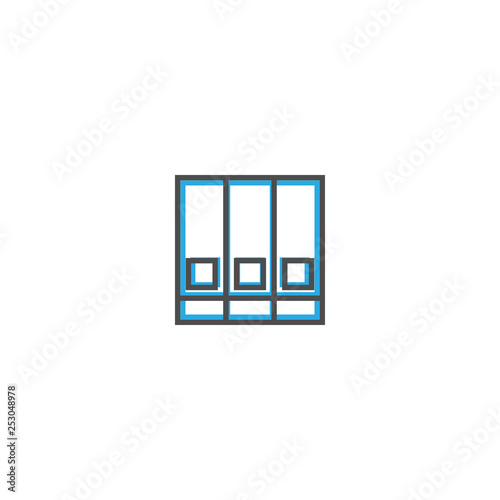 folder icon line design. Business icon vector illustration