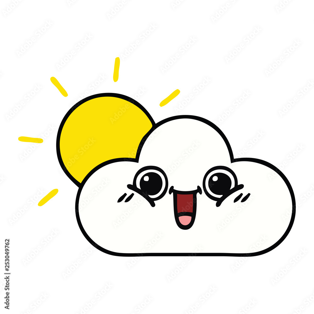 cute cartoon sun and cloud cute cartoon sun and cloud