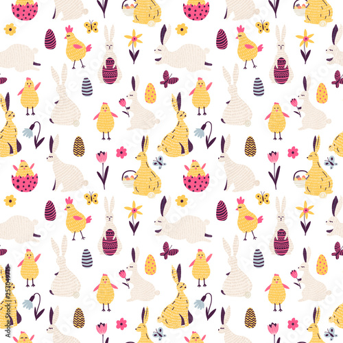 seamless pattern happy easter
