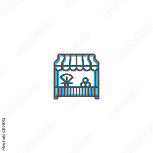 grocery icon line design. Business icon vector illustration