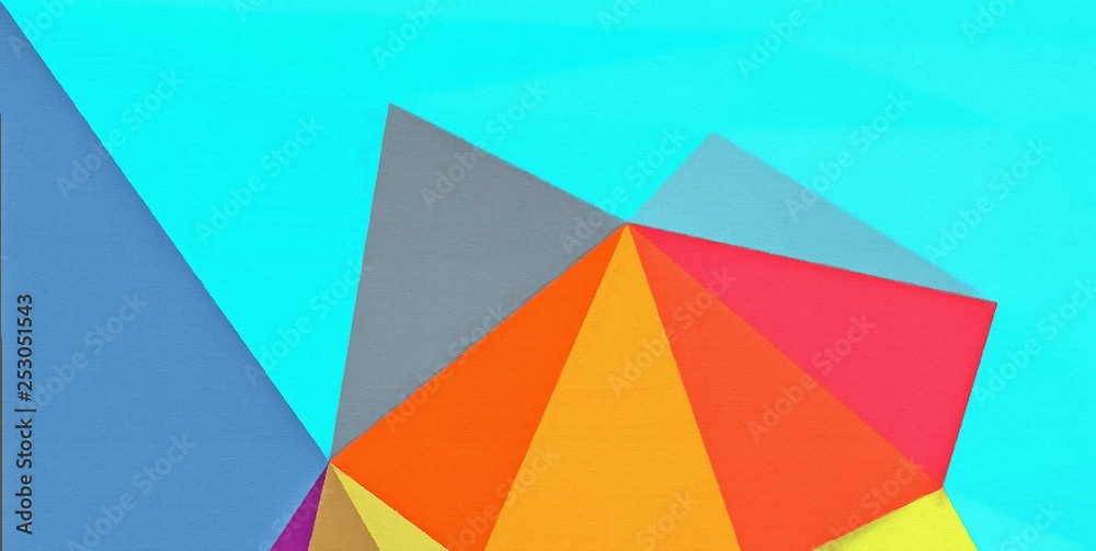 Polygonal texture. Chaotic drawing on canvas triangles background. Abstract geometric art pattern. 