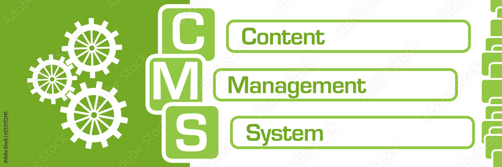 CMS - Content Management System Green Square Stripes Symbol CMS - Content Management System Green Square Stripes Symbol