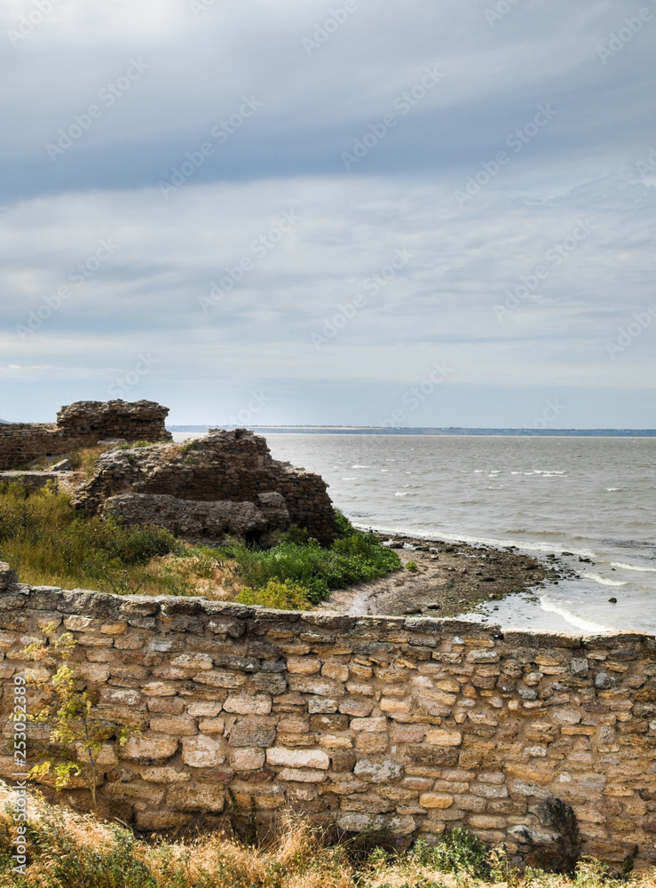 The wall of Akkerman fortress. Dniester Estuary.