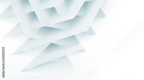 Fototapeta Naklejka Na Ścianę i Meble -  Parametric 3d structure on white wall