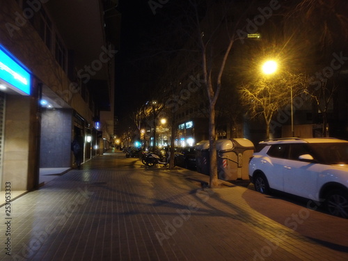 Street of Barcelona. Catalonia. Spain. Year 2014