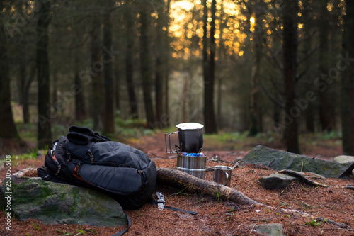 Camping Cooking in Forest