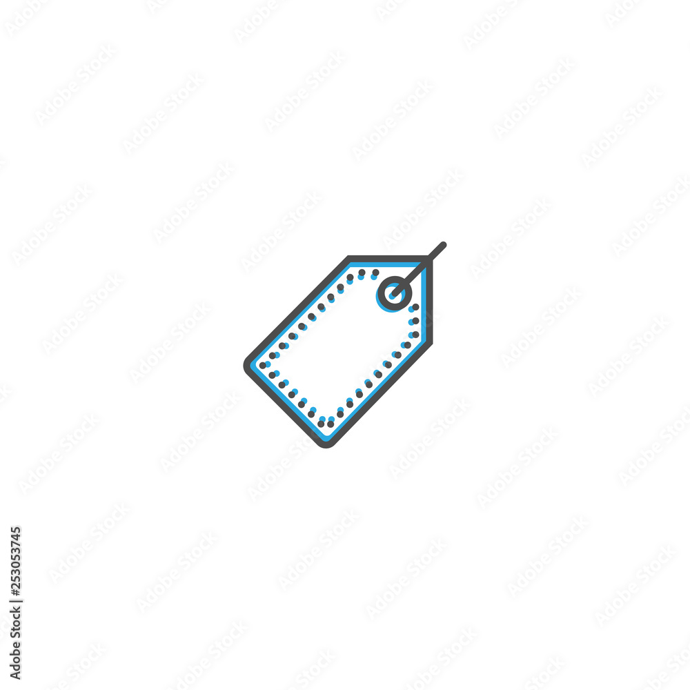 Fototapeta premium price tag icon line design. Business icon vector illustration