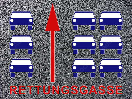 Rettungsgasse bilden Illustration Icon