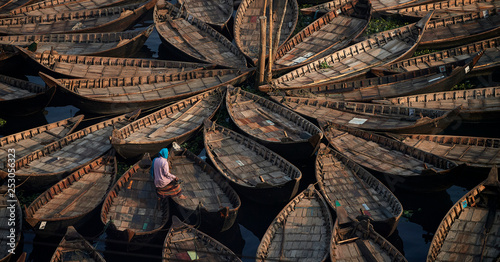 River boats in Dhaka