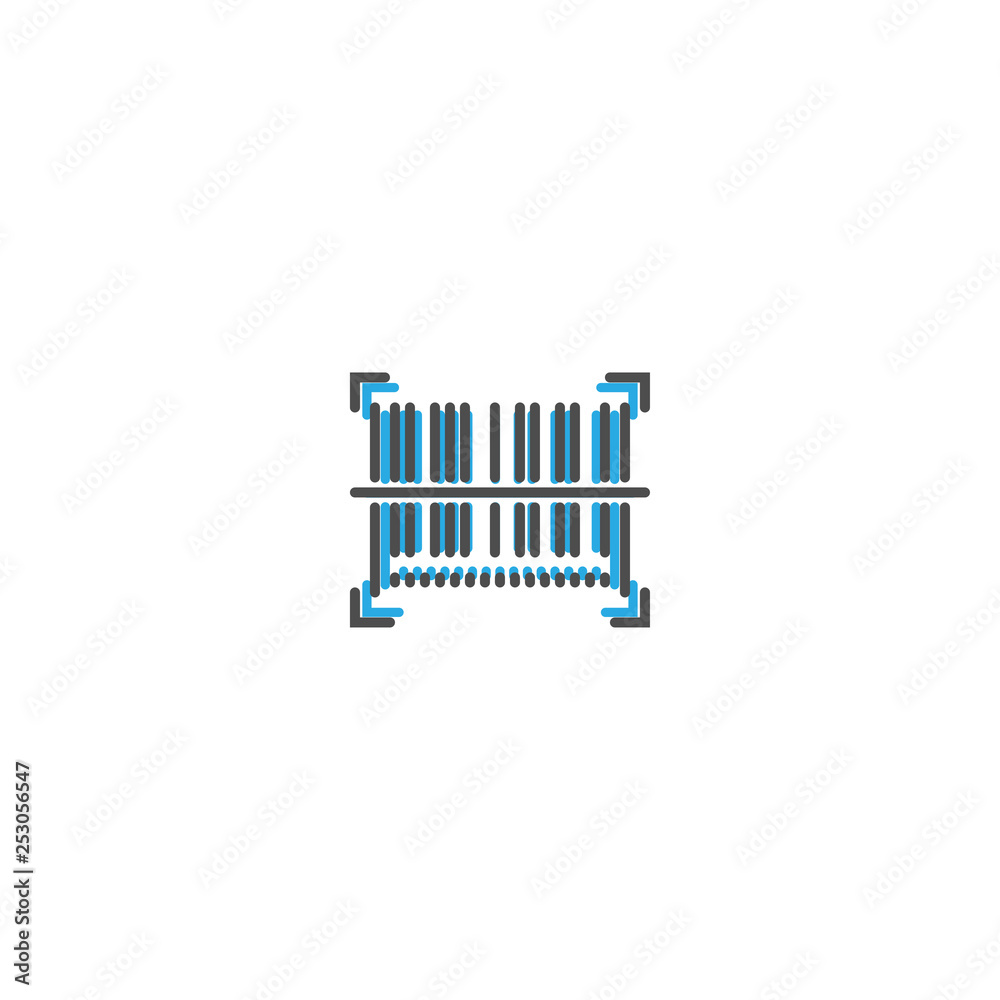 barcode icon line design. Business icon vector illustration barcode icon line design. Business icon vector illustration