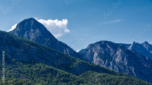 the peaks of the Taurus southern coastal mountains in Turkey