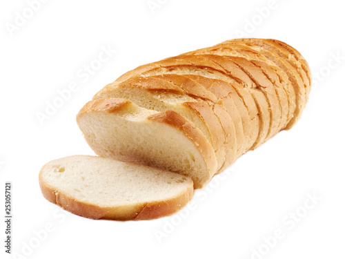loaf of bread isolated on white