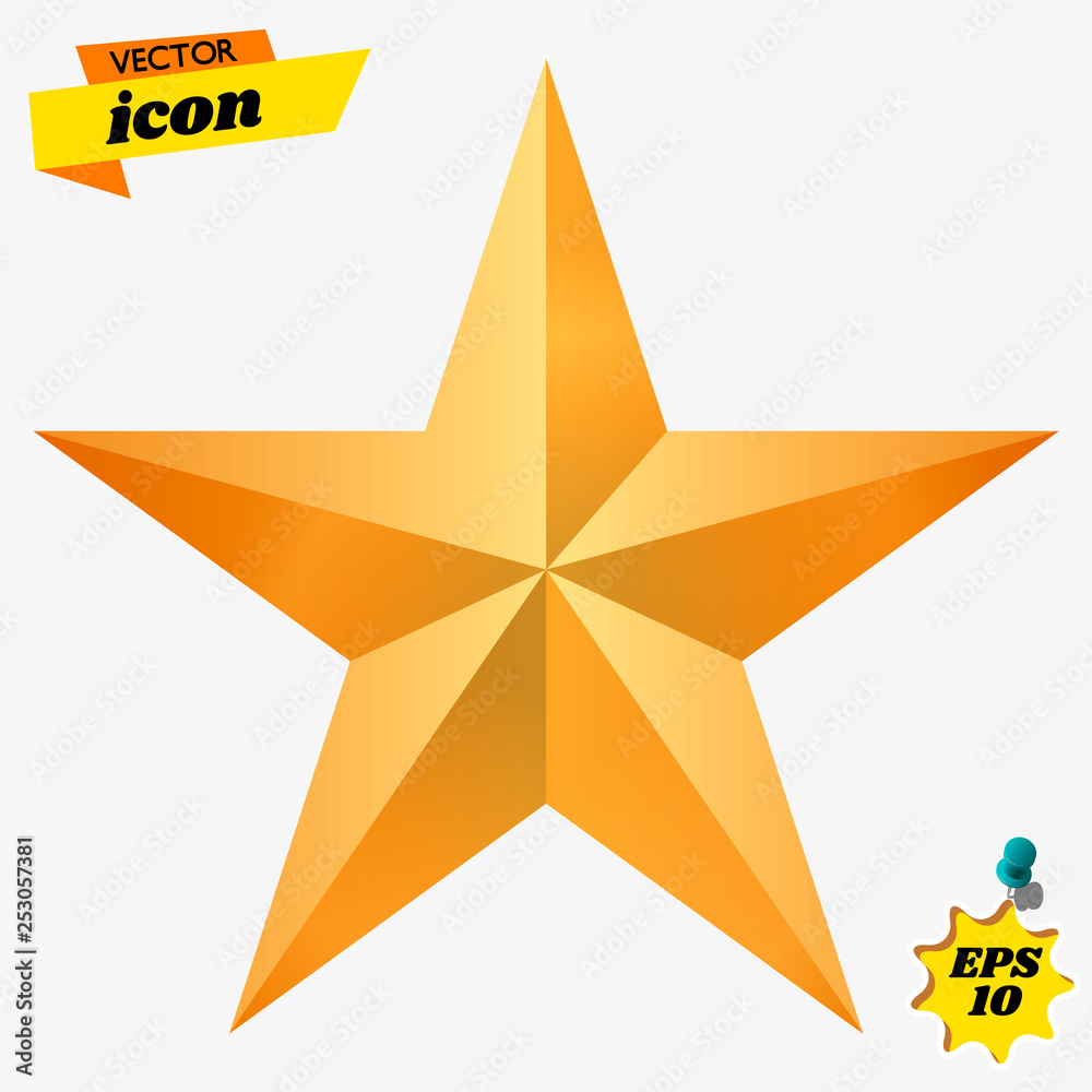 Obraz premium Yellow star icon