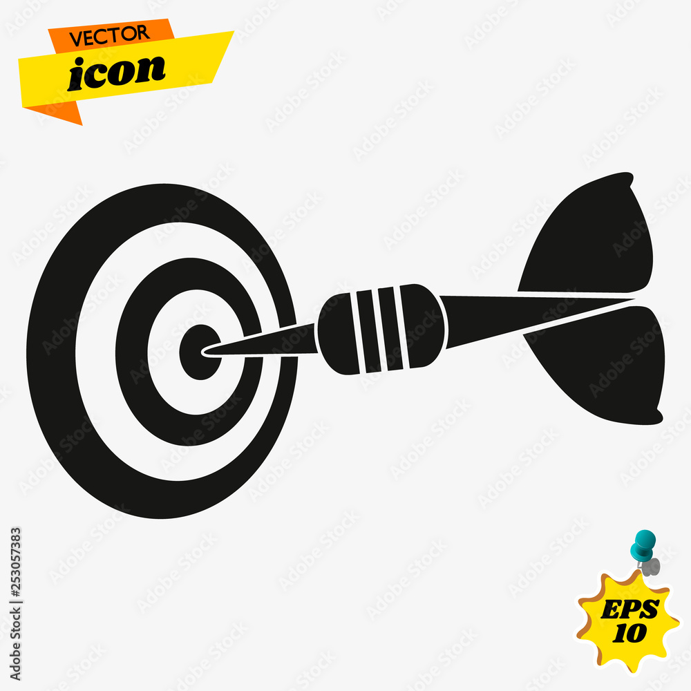 Target Icon in trendy flat style isolated on grey background. Aim symbol for your web site design, logo, app, UI. Vector illustration, EPS10. Target Icon in trendy flat style isolated on grey background. Aim symbol for your web site design, logo, app, UI. Vector illustration, EPS10.