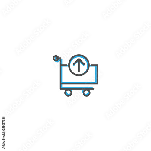 Wallpaper Mural cart icon line design. Business icon vector illustration Torontodigital.ca