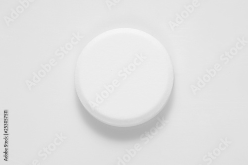 aspirin pill isolated on white background with copy space for your text