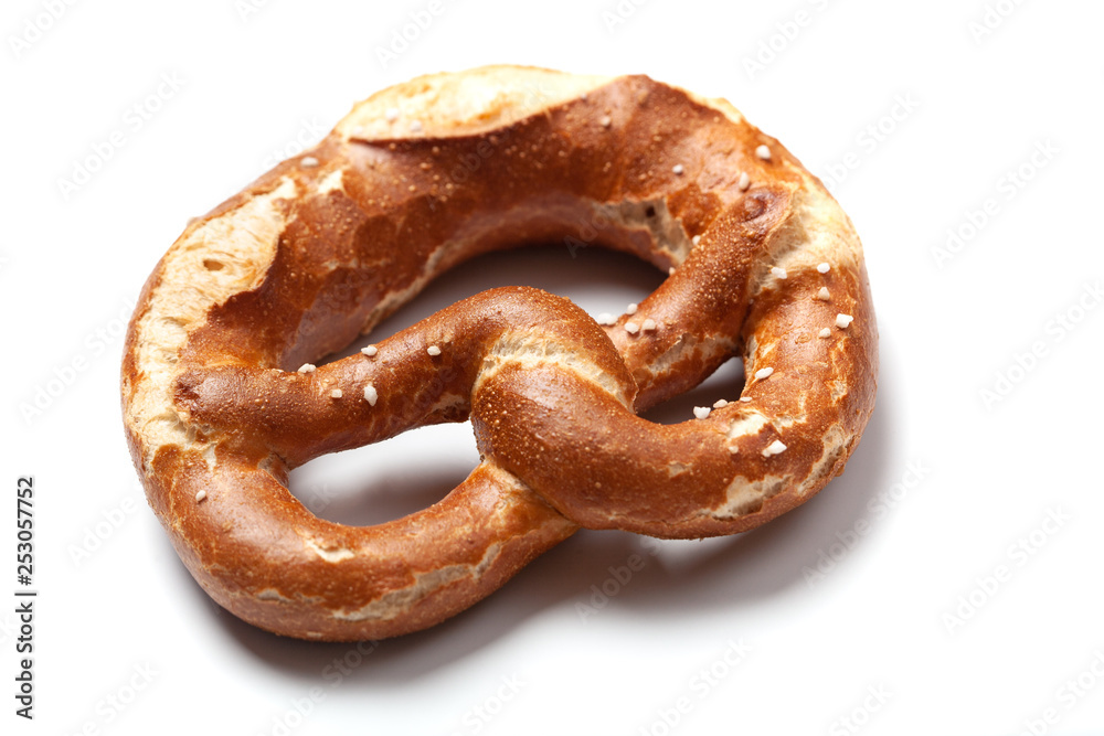 Sour dough pretzel isolated on white background Sour dough pretzel isolated on white background