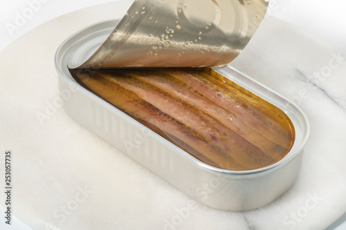 Fotografie studio photo of an anchovy preserved