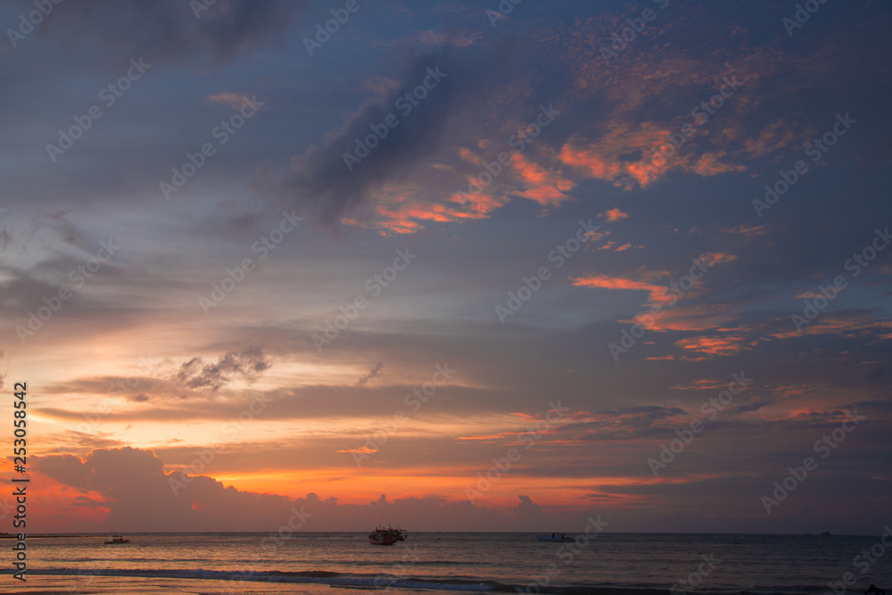 Sunset on the beach in Thailand