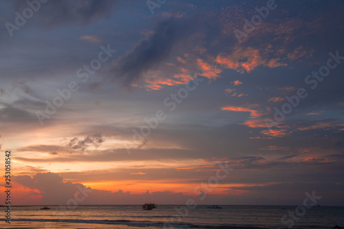 Sunset on the beach in Thailand